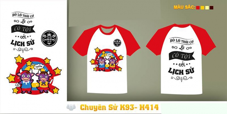Mẫu áo đồng phục lớp chuyên Sử K93 THPT Trần Phú Hà Nội u2356