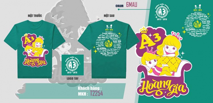 Mẫu áo lớp 10A3 trường THPT An Dương Hải Phòng