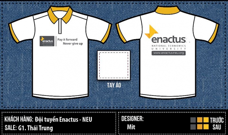 Mẫu áo đồng phục đội tuyển Enactus ĐH Kinh Tế Quốc Dân Hà Nội u1818