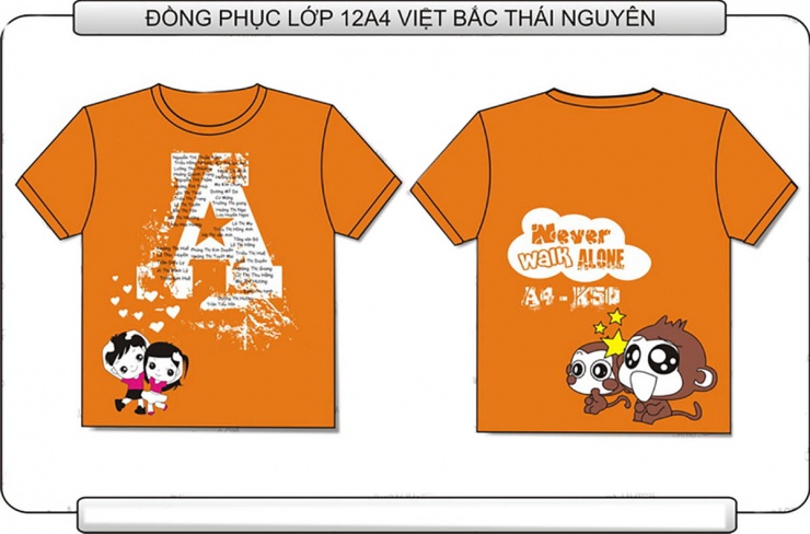 Mẫu áo đồng phục lớp 12A4 THPT Việt Bắc Thái Nguyên u2621
