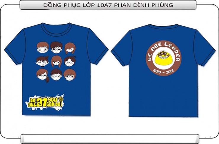 Mẫu áo đồng phục lớp 10A7 THPT Phan Đình Phùng Hà Nội u2666