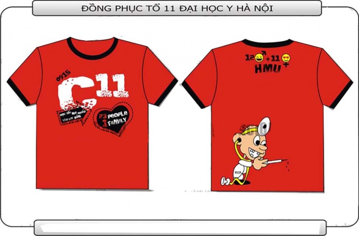 Mẫu áo đồng phục TỔ 11 ĐH Y Hà Nội U2393
