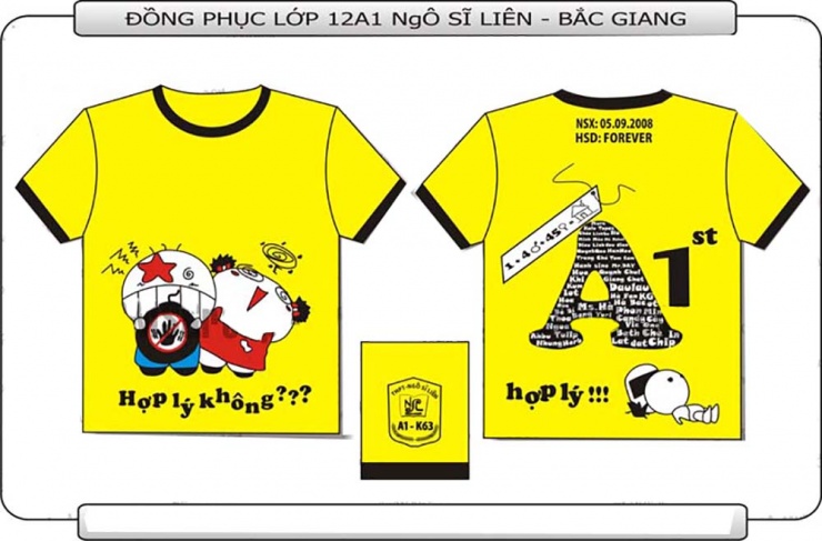 Mẫu áo đồng phục lớp 12A1 THPT Ngô Sỹ Liên Bắc Giang u2395