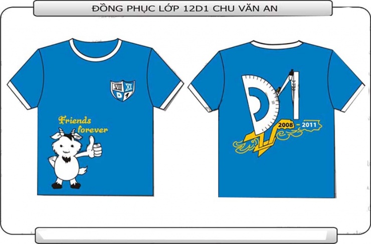 Mẫu đồng phục lớp 12D1 THPT Chu Văn An Hà Nội u2428