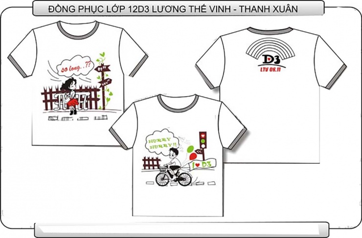 Mẫu đồng phục lớp 12D3 THPT Lương Thế Vinh Hà Nội u2429