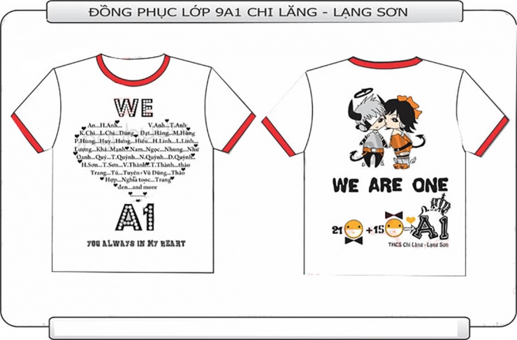 Mẫu áo đồng phục lớp 9A1 THCS Chi Lăng Lạng Sơn u2476