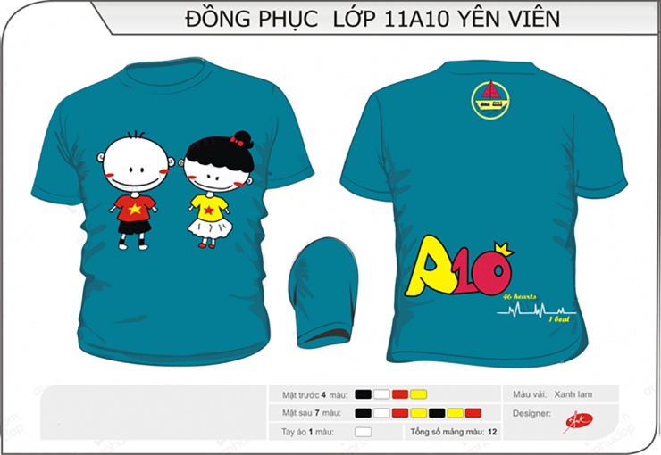 Mẫu áo đồng phục lớp 11A10 THPT Yên Viên Hà Nội U2128