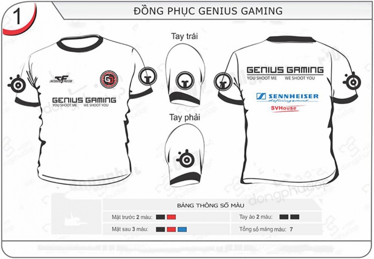 Mẫu áo đồng phục Genius Gaming Hà Nội u1725