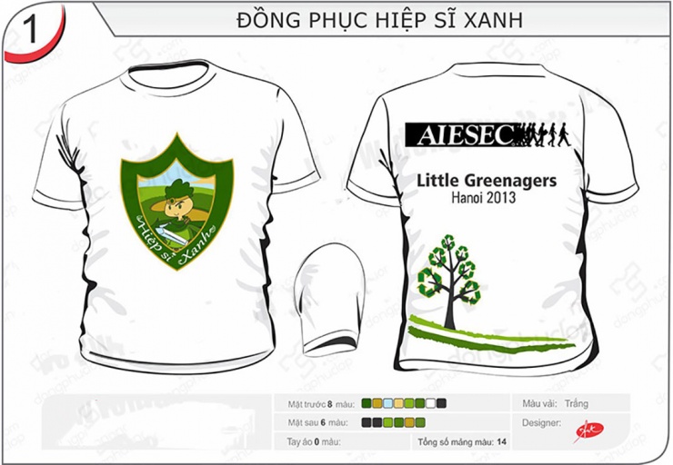 Mẫu áo đồng phục Littl Greenagers Hà Nội u1726
