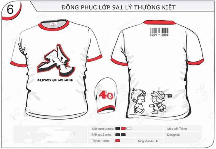 Mẫu áo đồng phục lớp 9A1 THCS Lý Thường Kiệt Hà Nội u1731