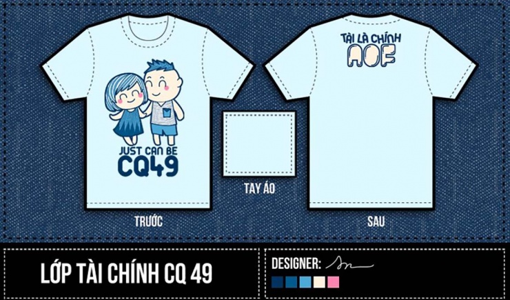 Mẫu áo đồng phục lớp CQ49 ĐH Hà Nội u1665