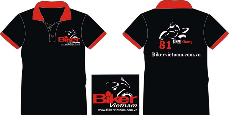 Mẫu áo đồng phục Bikervietnam.com.vn Hà Nội U2694