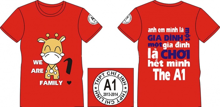 Mẫu áo đồng phục lớp A1 THPT Chí Linh Hải Dương u2711