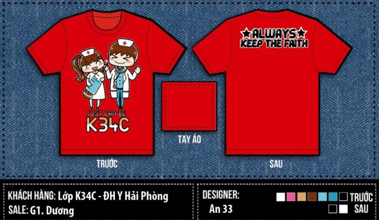 Mẫu áo đồng phục lớp K34C ĐH Y Hải Phòng u1685
