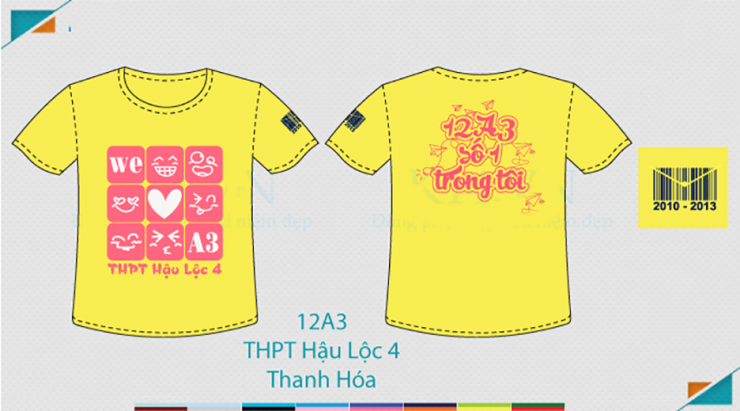 Mẫu áo lớp 12A3 trường THPT Hậu Lộc 4 Thanh Hóa