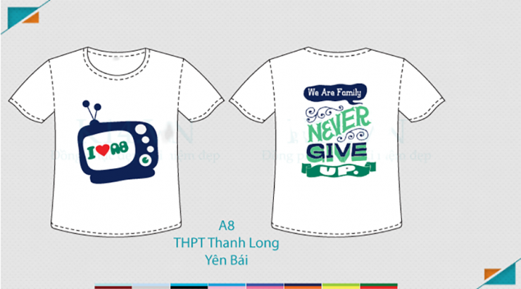 Mẫu áo lớp A8 trường THPT Thanh Long Yên Bái