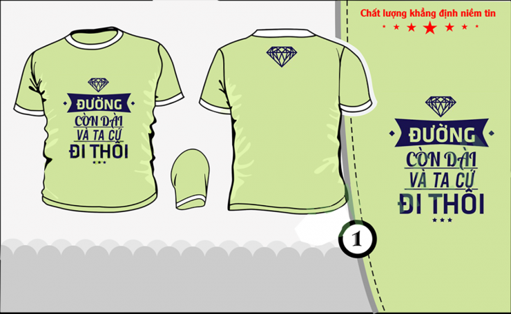 Mẫu áo đồng phục Đường còn dài và ta cứ đi thôi lớp 10A2 THPT Lý Thái Tổ Bắc Ninh u2480