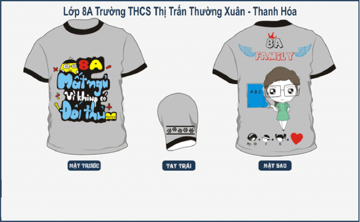 Mẫu áo đồng phục lớp 8A THCS thị trấn Thường Xuân Thanh Hóa u2880