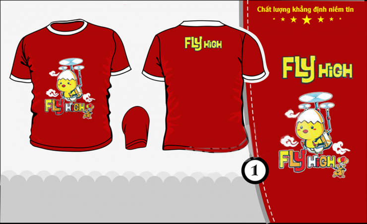 Mẫu áo đồng phục FLY HIGH lớp 10A1 THPT Ngô Sỹ Liên Sóc Trăng u2445