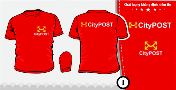 Mẫu áo đồng phục Cty City Post  u1250