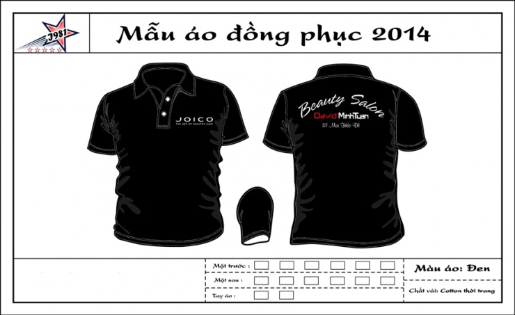 Mẫu áo đồng phục Beauty Salon Minh Tuấn U1274