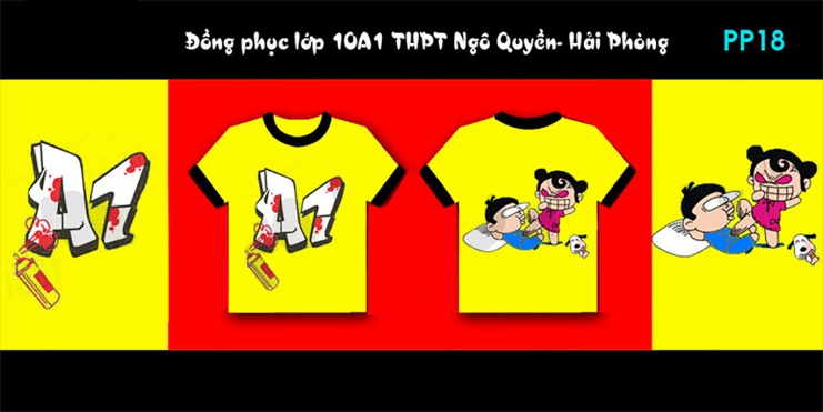 Mẫu áo đồng phục lớp 10A1 THPT Ngô Quyền Hải Phòng u2364