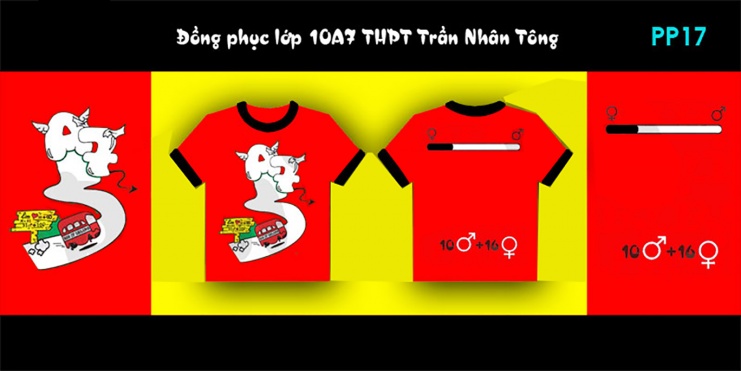  Mẫu áo đồng phục lớp 10A7 THPT Trần Nhân Tông Hà Nội u2365