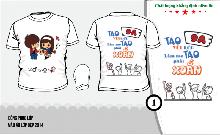 Mẫu áo đồng phục lớp 9A trường THCS Dịch Vọng Hà Nội u1333
