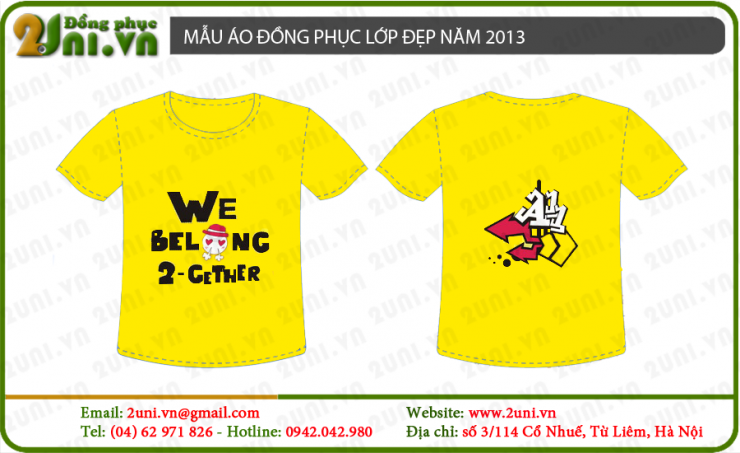 Mẫu áo lớp A1 we are belong together THPT Thăng Long Hà Nội U1465